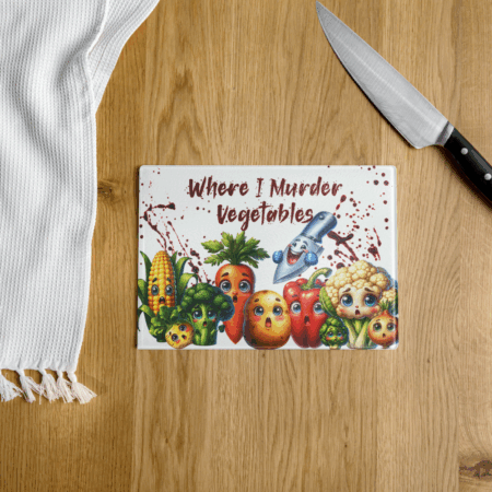 Kitchen Chaos – Glass Cutting Board