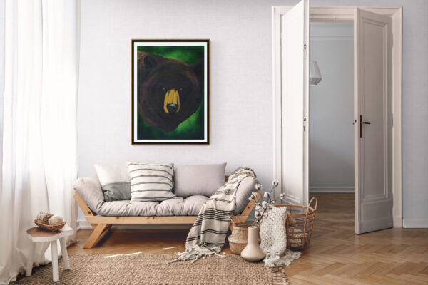 Brown Bear, Hand Painted Original Wall Art - Digital Download