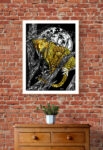 Cheetah in a Tree, Hand drawn Original Wall Art - Digital Download