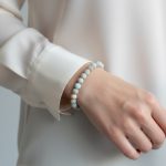 8mm Agalmatolite Beaded Stretch Bracelet