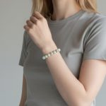 8mm Agalmatolite Beaded Stretch Bracelet
