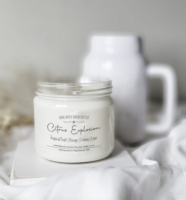 Citrus Explosion - Scented Coconut Soy wax Candle