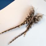 feather earrings Chinchilla real feathers natural feathers