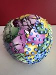 Handcrafted Polymer Clay 3-1/2" Unique Patterned Vase