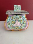 Handcrafted Polymer Clay 4" Unique Kaleidoscope Patterned Container