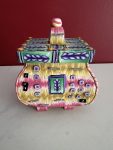 Handcrafted Polymer Clay 3-1/2" Unique Patterned Container