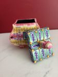 Handcrafted Polymer Clay 3-1/2" Unique Patterned Container