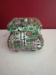 Handcrafted Polymer Clay 3-1/2" Unique Patterned Container