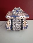 Handcrafted Polymer Clay 3-1/2" Unique Patterned Container