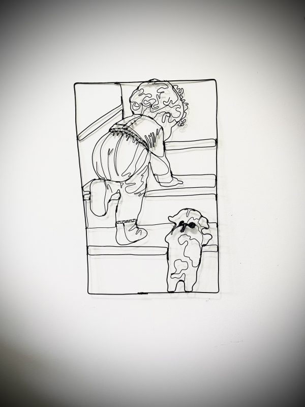 Babies Learning the Steps Wire Wall Art