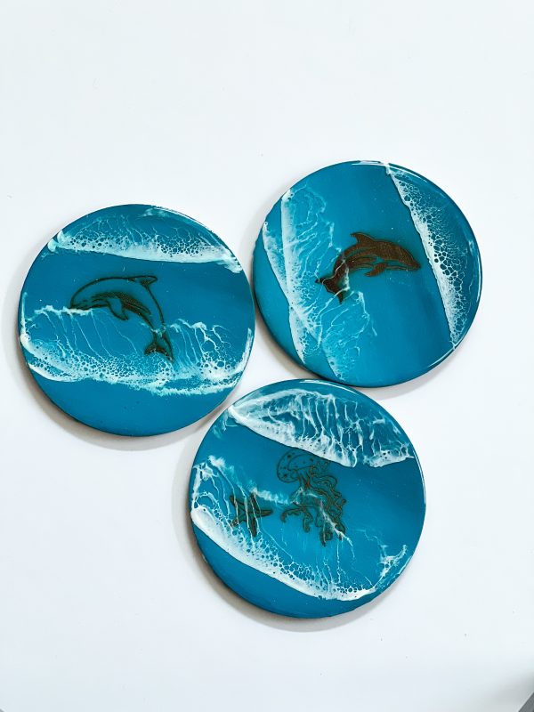 Ocean Inspired Coasters- Engraved Sea Creatures