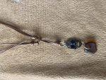 sea glass & skull necklace