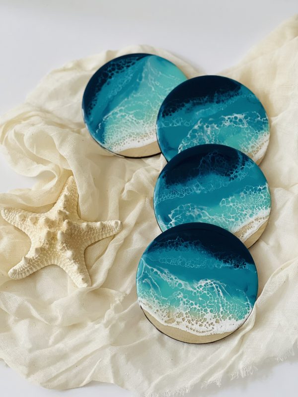 Ocean Inspired Coasters- Set of 2 coasters