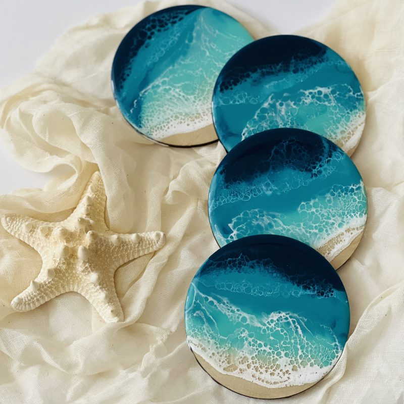 Ocean Inspired Coasters- Set of 2 coasters