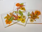 Pressed Flower and Resin coasters (set of 4)