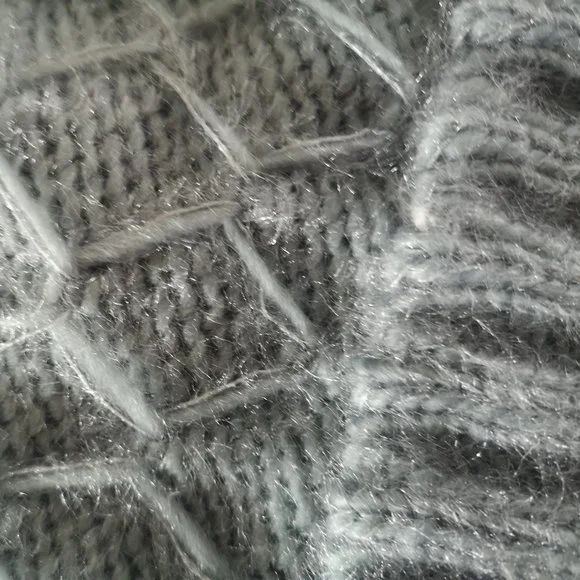 Grey Heather Knitted Lined Pompom Toque Beanie Winter Hat
