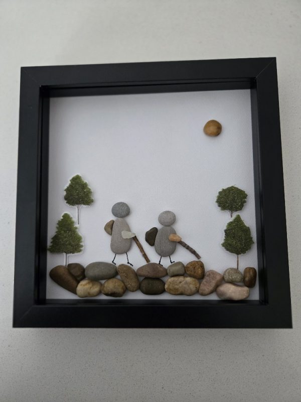 Pebble Art Hiking- 8" x 8"
