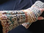 Chunky Knit Fingerless Gloves ArmWarmers Wool Blend