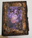 Owl Journal - One of a kind Journal - Handmade-fantasy journal-garden journal-mixed media journal- Polymer clay