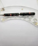 Art Deco Twist Pen in Chrome .Tea rose designed Pen, Hand turned pen, Handmade