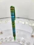 Art Deco Twist Pen in Green .Abstract designed Pen, Hand turned pen, Handmade