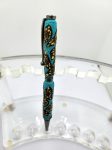 Art Deco Twist Pen in Antique Silver. Flowers designed Pen, Hand turned pen, Handmade