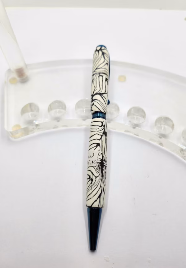 Art Deco Twist Pen .Abstract designed Pen, Hand turned pen, Handmade