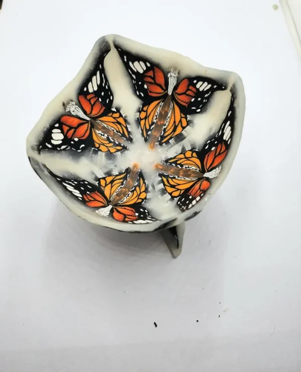 Monarch Butterfly Bowl, Bowl, Polymer Clay Trinket Bowl, Handmade Bowl, Trinket Bowl, OOAK Gift, Clay Bowl