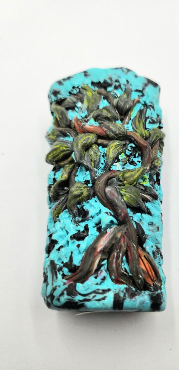 Tree of Life Lighter holder , Polymer Clay, Handmade , OOAK Gift, Polymer Clay Lighters, Clay Lighters Case