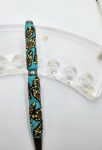 Art Deco Twist Pen in Antique Silver. Flowers designed Pen, Hand turned pen, Handmade