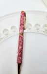 Art Deco Twist Pen, Titanium Gold . Pink Flower, designed Pen, Hand turned pen, Handmade