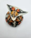 Monarch Butterfly Bowl, Bowl, Polymer Clay Trinket Bowl, Handmade Bowl, Trinket Bowl, OOAK Gift, Clay Bowl