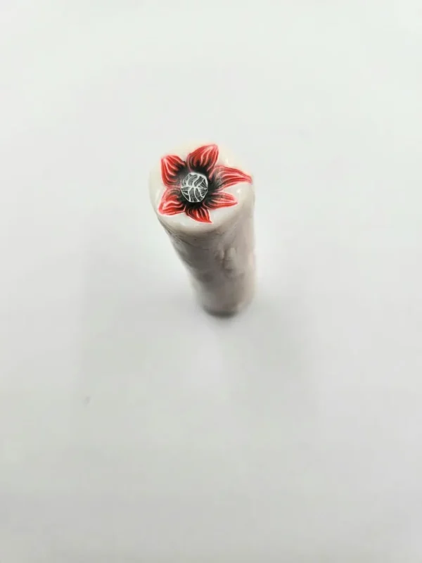 Red Flower raw cane-Cottage core-Unbaked polymer clay - Raw polymer cane
