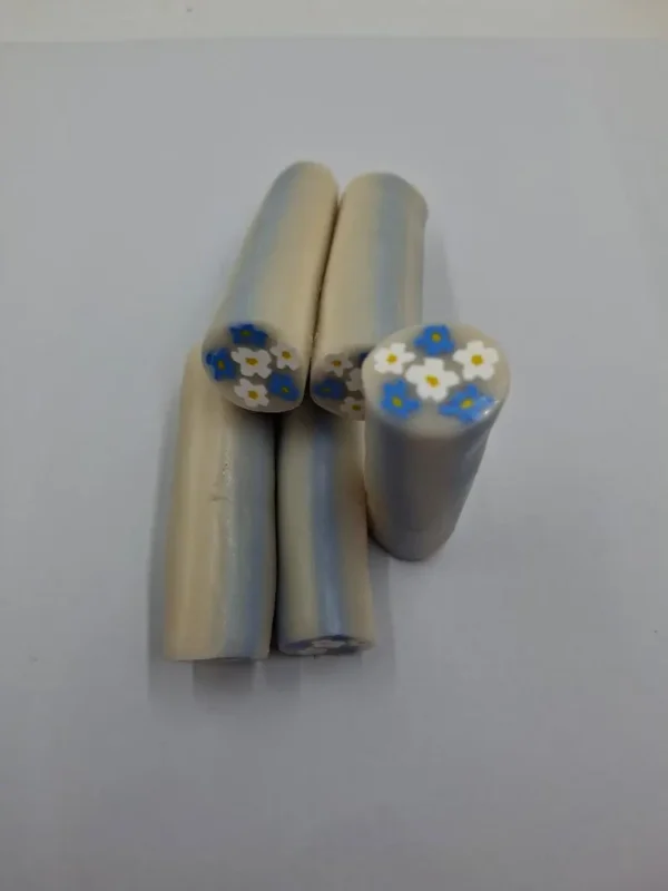 Blue , white Flower Canes , Flower canes, Polymer Clay Canes