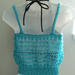 Net Cami Crop Top CoverUp Turquoise