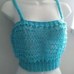 Net Cami Crop Top CoverUp Turquoise