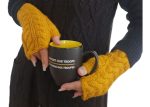 Yellow Handmade in Canada Knitted Fingerless Texting Gloves