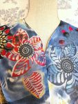 Retro Style Caftan Sheer Blue Floral S to Plus