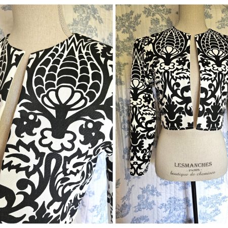 Size M Cropped Jacket Black And White