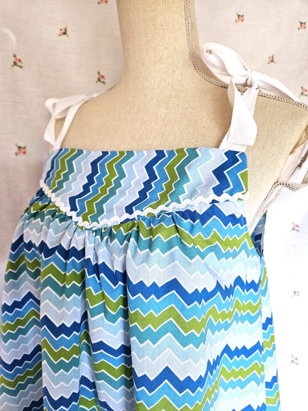 Size M Baby Doll Nightie Blue Cotton