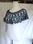 Hand Crocheted Cotton Capelet Smoky Blue All Sizes