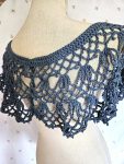 Hand Crocheted Cotton Capelet Smoky Blue All Sizes