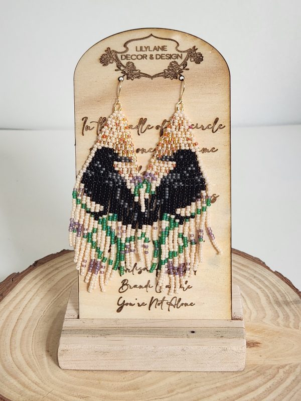 Crow Garden Fringe Beaded Earrings
