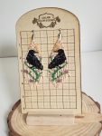 Crow Garden Fringe Beaded Earrings