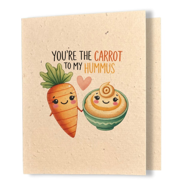 Carrot & Hummus - Better Together Plantable Card