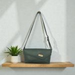 The Zara, Shoulder/Crossbody bag with sleek geometric lines and an asymmetrical flap