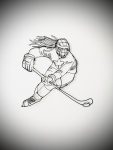 Team Canada Lady Hockey Player Wire Wall Art