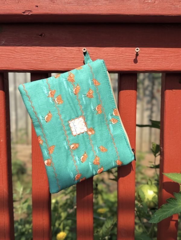 Handmade Quilted Cotton Zipper Pouch| Animal Themed