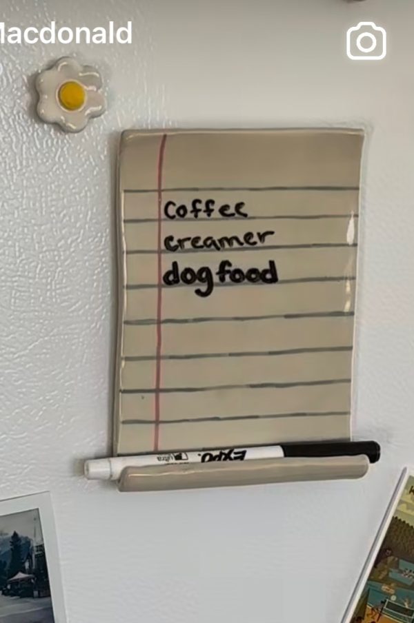 magnetic pottery whiteboard