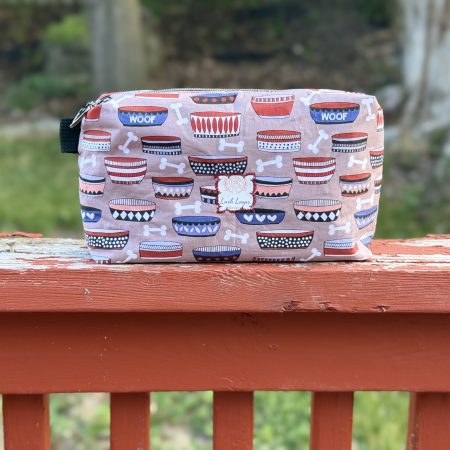 Handmade Cotton Boxy Pouch | Animal Print Travel Organizer